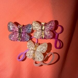 Butterfly straw toppers Set